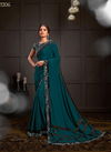 Teal Blue Colour Latest Collection Fancy Designer Party Wear Sequins Embroidery Work Western Stitched Sarees 21206